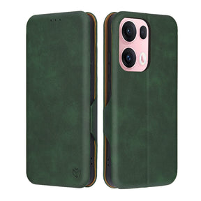 Husa de protectie Techsuit Safe Wallet Plus compatibil cu Oppo Reno13 Pro, Verde
