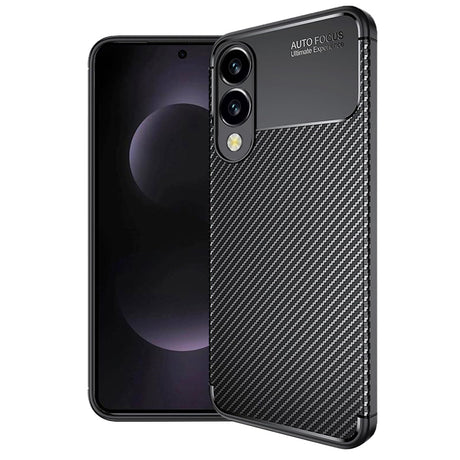 Husa de protectie Techsuit CarbonFiber compatibil cu Samsung Galaxy S25 Edge, Negru