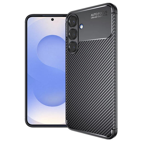 Husă Techsuit CarbonFiber neagră pentru Samsung Galaxy S25