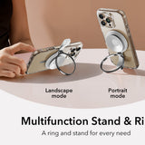 Suport ESR Suction Phone HaloLock (2K6500201), Hands-Free Mirror Phone Stand, Magnetic, 360° Rotation Ring, Alb