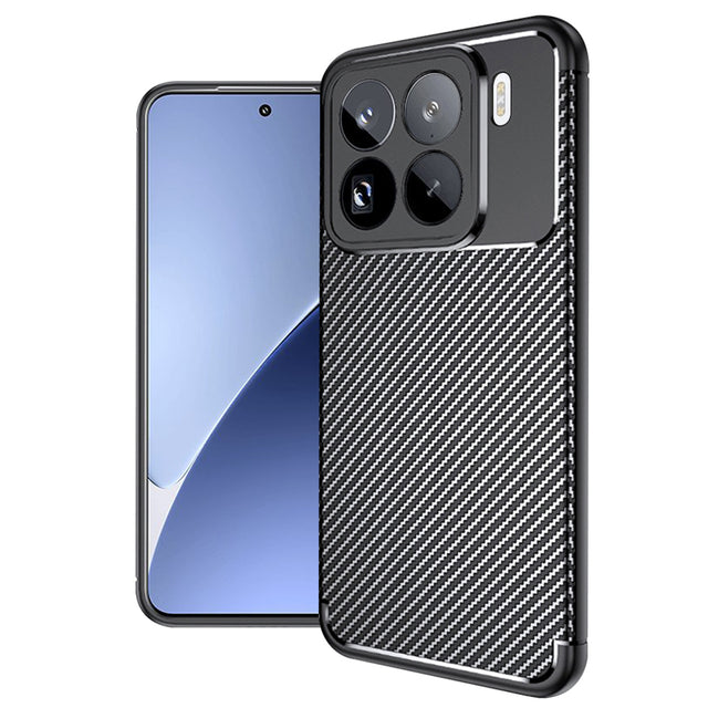 Husa de protectie Techsuit CarbonFiber compatibil cu Xiaomi 15 Pro, Negru