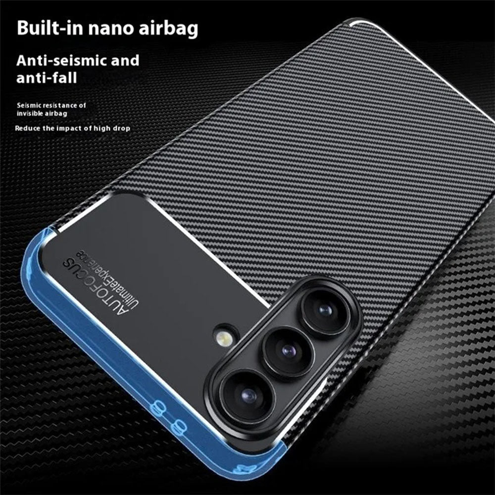 Husa de protectie Techsuit CarbonFiber compatibil cu Samsung Galaxy S24 FE, Negru