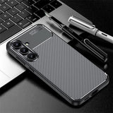 Husa de protectie Techsuit CarbonFiber compatibil cu Samsung Galaxy S24 FE, Negru