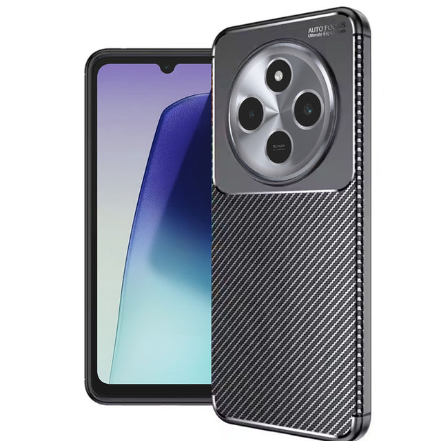 Husa de protectie Techsuit CarbonFiber compatibil cu Xiaomi Redmi 14C / Poco C75, Negru