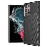 Husa de protectie Techsuit CarbonFiber compatibil cu Samsung Galaxy S22 Ultra 5G, Negru