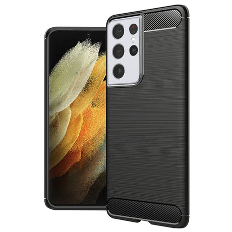 Husă Techsuit CarbonFiber neagră pentru Samsung Galaxy S21 Ultra 5G