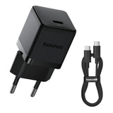 Incarcator Baseus (P10111602113-01), USB-C, PD 20W, 1m, Negru