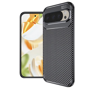 Husa de protectie Techsuit CarbonFiber compatibil cu Google Pixel 9 Pro, Negru
