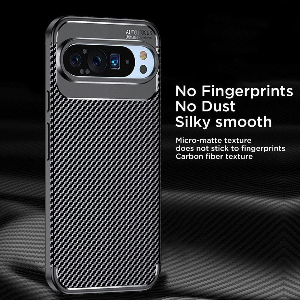 Husa de protectie Techsuit CarbonFiber compatibil cu Google Pixel 9 Pro, Negru