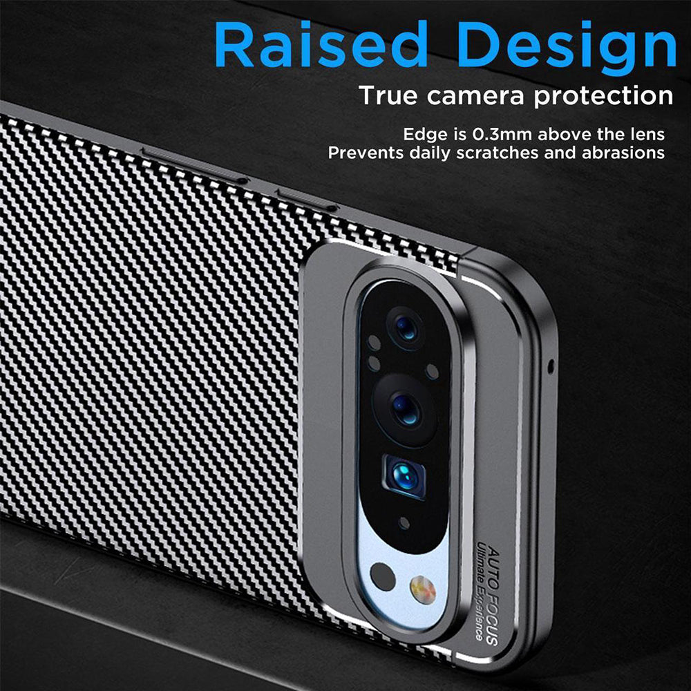Husa de protectie Techsuit CarbonFiber compatibil cu Google Pixel 9 Pro, Negru