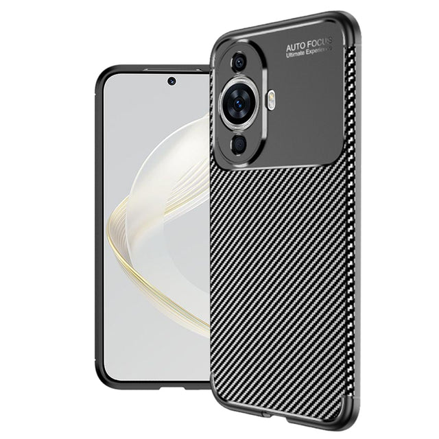 Husa de protectie Techsuit CarbonFiber compatibil cu Huawei nova 11 / nova 12s, Negru