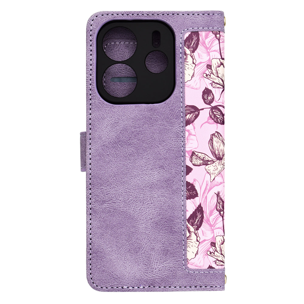 Husa de protectie Techsuit FlipCraft compatibil cu Xiaomi Redmi Note 14 4G (Regional), Mysterious Purple