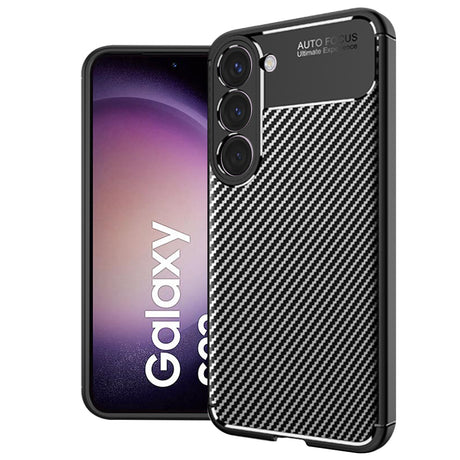 Husă Techsuit CarbonFiber neagră pentru Samsung Galaxy S23