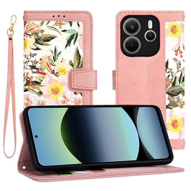 Husa de protectie Techsuit FlipCraft compatibil cu Xiaomi Redmi Note 14 4G (Regional), Sweetheart Pink