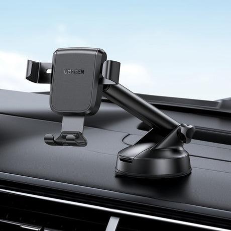 Suport Ugreen Gravity Phone LP200 (60990B), for Dashboard, Suction Cup, Telescopic Arm, 360°, for 4.7" - , Negru