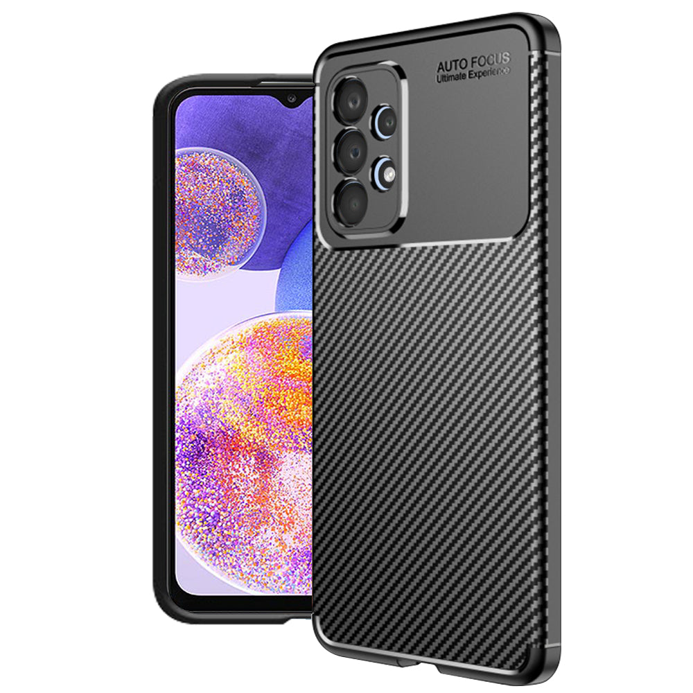 Husa de protectie Techsuit CarbonFiber compatibil cu Samsung Galaxy A23 4G / A23 5G, Negru