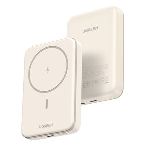 Baterie externa Ugreen Wireless PB561 (25208), MagSafe, Fast Charging, 10000mAh, Type-C, PD20W, 5V/3A, Bej