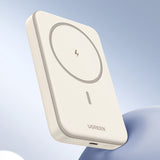 Baterie externa Ugreen Wireless PB561 (25208), MagSafe, Fast Charging, 10000mAh, Type-C, PD20W, 5V/3A, Bej