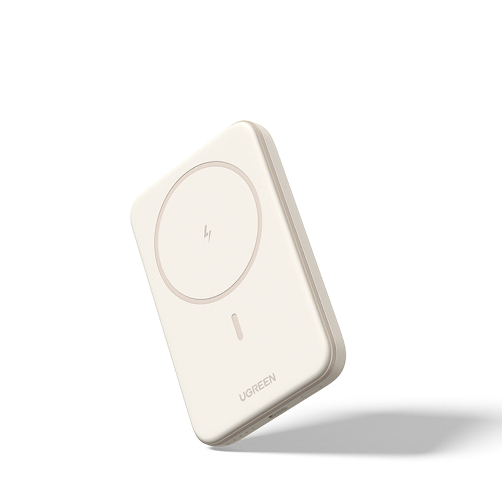 Baterie externa Ugreen Wireless PB561 (25208), MagSafe, Fast Charging, 10000mAh, Type-C, PD20W, 5V/3A, Bej