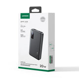 Baterie externa Ugreen PB311 (25742), Fast Charging, LED Display, 10000mAh, USB, Type-C, PD3.0, 20W, 5V/3A, Negru