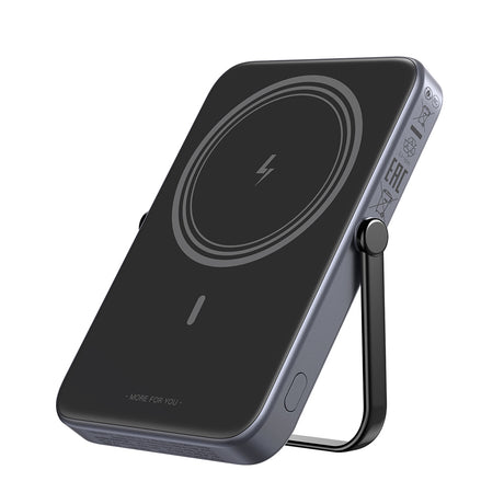 Baterie externa Ugreen PB571 (35605B), with Digital Display, Fast Charge, Magnetic, Wireless, 5000mAh, USB-C, 18W, 5V/3A, Gri