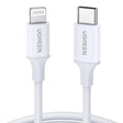 Cablu Ugreen US171 (10493), for iPhone, iPad, Fast Charge, USB-C to Lightning, 3A, 480Mbps, MFI Certified, 1m, Alb