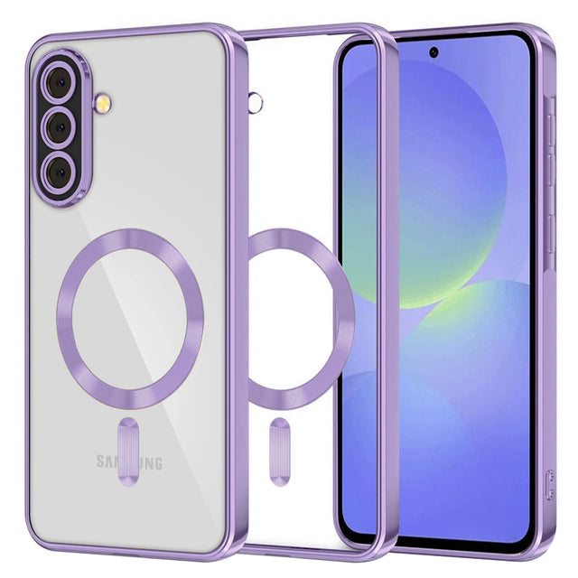 Husa de protectie Techsuit Luxury Crystal MagSafe compatibil cu Samsung Galaxy A36 5G / A56 5G, Mov Deschis