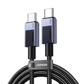 Cablu Ugreen L513 (45068), USB-C to Type-C, Fast Charging, PD240W, 5A, 480Mbps, 2m, Gri Spatial