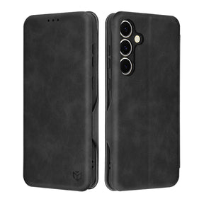 Husa de protectie Techsuit Safe Wallet Plus compatibil cu Samsung Galaxy S24 FE, Negru
