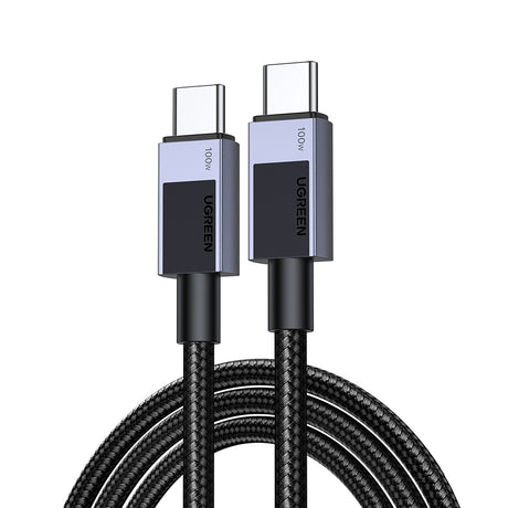 Cablu Ugreen L512 (45065), USB-C to Type-C, Fast Charging, PD100W, 5A, 480Mbps, 3m, Gri Spatial