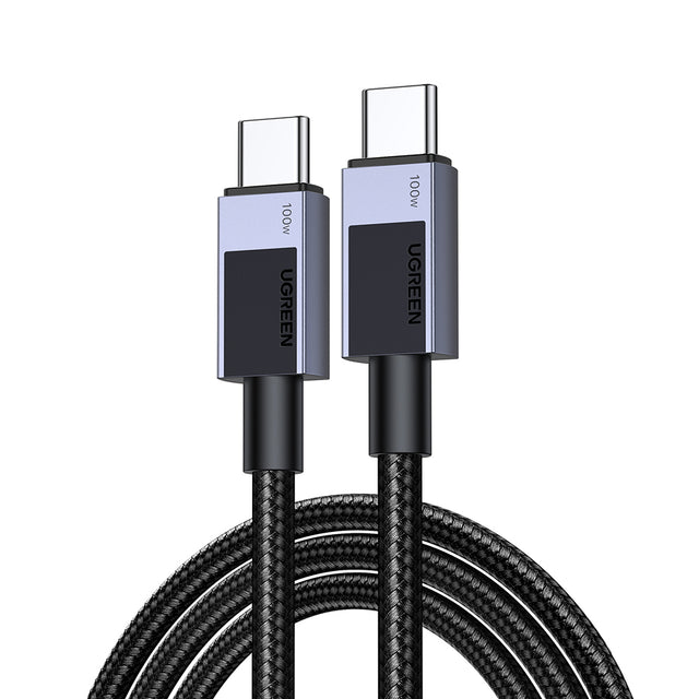 Cablu Ugreen L512 (45065), USB-C to Type-C, Fast Charging, PD100W, 5A, 480Mbps, 3m, Gri Spatial