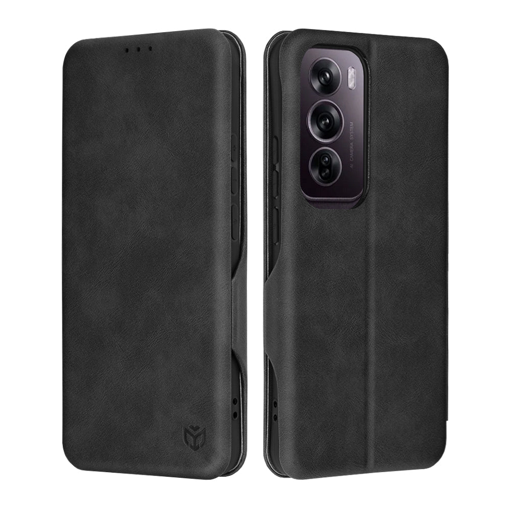 Husa de protectie Techsuit Safe Wallet Plus compatibil cu Oppo Reno12 Pro, Negru
