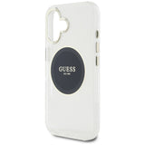 Husa de protectie Guess IML Metal Colored Circle MagSafe (GUHMP16SHTDRCEDK) compatibil cu iPhone 16, Negru