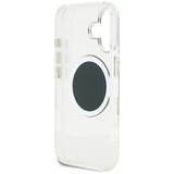 Husa de protectie Guess IML Metal Colored Circle MagSafe (GUHMP16SHTDRCEDK) compatibil cu iPhone 16, Negru