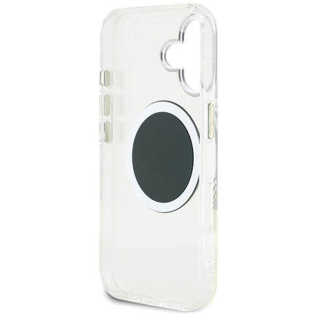 Husa de protectie Guess IML Metal Colored Circle MagSafe (GUHMP16SHTDRCEDK) compatibil cu iPhone 16, Negru