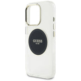 Husa de protectie Guess IML Metal Colored Circle MagSafe (GUHMP16LHTDRCEDK) compatibil cu iPhone 16 Pro, Negru