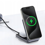 Incarcator Ugreen Wireless W528 (45055), 2in1, for iPhone, AirPods, MagSafe, USB-C, Foldable, 20W, 3A, Qi2- White