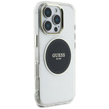Husa de protectie Guess IML Metal Colored Circle MagSafe (GUHMP16XHTDRCEDK) compatibil cu iPhone 16 Pro Max, Negru
