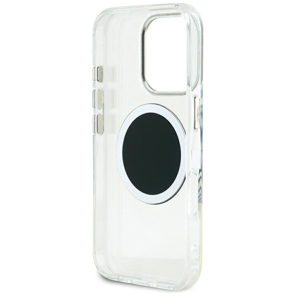 Husa de protectie Guess IML Metal Colored Circle MagSafe (GUHMP16XHTDRCEDK) compatibil cu iPhone 16 Pro Max, Negru