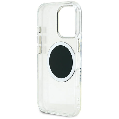 Husa de protectie Guess IML Metal Colored Circle MagSafe (GUHMP16XHTDRCEDK) compatibil cu iPhone 16 Pro Max, Negru