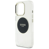 Husa de protectie Guess IML Metal Colored Circle MagSafe (GUHMP16XHTDRCEDK) compatibil cu iPhone 16 Pro Max, Negru