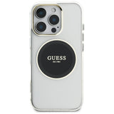 Husa de protectie Guess IML Metal Colored Circle MagSafe (GUHMP16XHTDRCEDK) compatibil cu iPhone 16 Pro Max, Negru