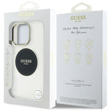 Husa de protectie Guess IML Metal Colored Circle MagSafe (GUHMP16XHTDRCEDK) compatibil cu iPhone 16 Pro Max, Negru