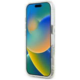 Husa de protectie Guess IML Metal Colored Circle MagSafe (GUHMP16XHTDRCEDH) compatibil cu iPhone 16 Pro Max, Alb
