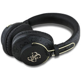 Casti Guess Wireless 4G Metal Logo (GUBHS72P4FC4MK), Bluetooth 5.3, ENC, USB-C, Eco-Leather, On-ear, 300mAh, Negru