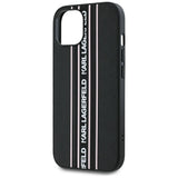 Husa de protectie Karl Lagerfeld Saffiano Athleisure Stripes Cord (KLHCP15SPAMSCNSP) compatibil cu iPhone 15, Roz