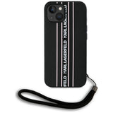 Husa de protectie Karl Lagerfeld Saffiano Athleisure Stripes Cord (KLHCP15SPAMSCNSP) compatibil cu iPhone 15, Roz