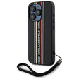 Husa de protectie Karl Lagerfeld Saffiano Athleisure Stripes Cord (KLHCP15XPAMSCNSR) compatibil cu iPhone 15 Pro Max, Rosu