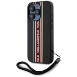 Husa de protectie Karl Lagerfeld Saffiano Athleisure Stripes Cord (KLHCP15XPAMSCNSR) compatibil cu iPhone 15 Pro Max, Rosu