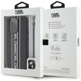 Husa de protectie Karl Lagerfeld Saffiano Athleisure Stripes Cord (KLHCP15XPAMSCNSP) compatibil cu iPhone 15 Pro Max, Roz